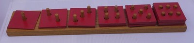 VINTAGE CREATIVE PLAYTHINGS WOODEN EDUCATIONAL COUNTING TOY, MONTESSORI TYPE