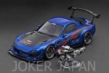 Ignition Model IG2962 1/18 FEED Afflux GT3 (FD3S) Blue Metallic With Engine JDM