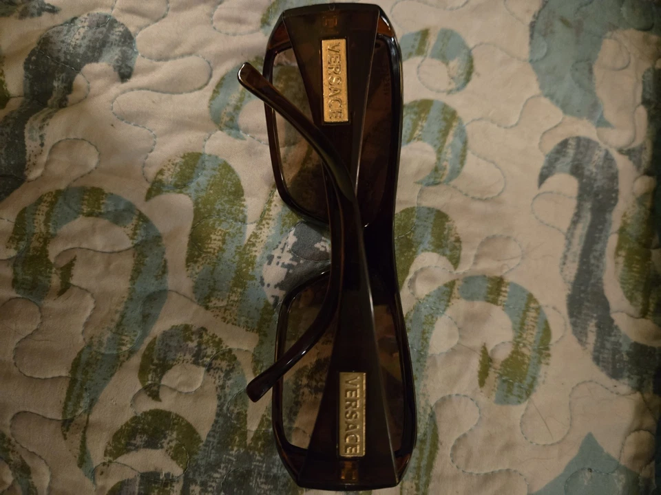 Versace Brown Shield Sunglasses Unisex Large Size - Image 4 of 4