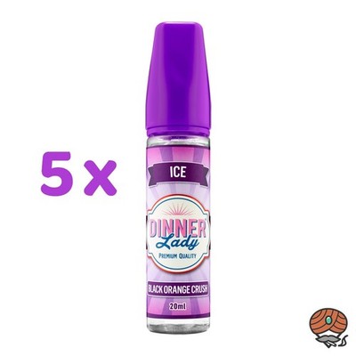 Dinner Lady BLACK ORANGE CRUSH Longfill Aroma für E-Zigaretten - Ice 5x 20ml