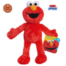 Sesame Street Friends 8-inch Elmo Sustainable Plush Stuffed Animal, Kids Toys