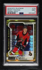 2018-19 O-Pee-Chee Platinum Seismic Gold 9/50 Brady Tkachuk #170 PSA 9 MINT 0bn4