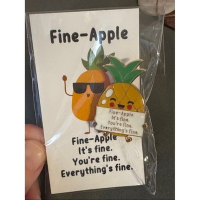 Pineapple Enamel Pin - Yellow/Green