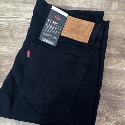 Levi s 511 Herren Jeans Slim Fit - Black W34 L32, Baumwolle, Reißverschluss