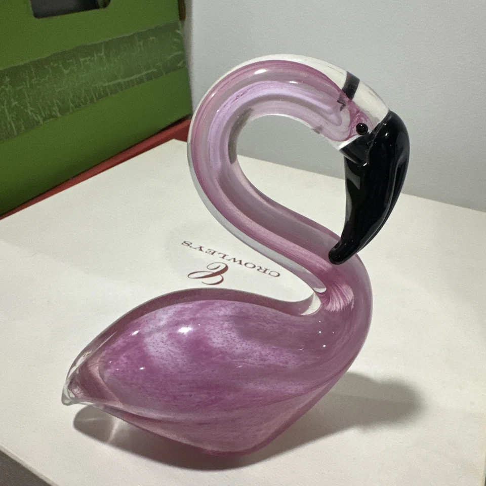 Vibrante Flamenco Tropical 6.5" Alto Arte Vidrio Estilo Murano (Sin Marca) Foto 2 de 4