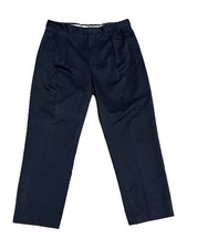 Vintage Polo Ralph Lauren Pleated Pants Chinos Navy Blue Mens Size 39x31.5 90s