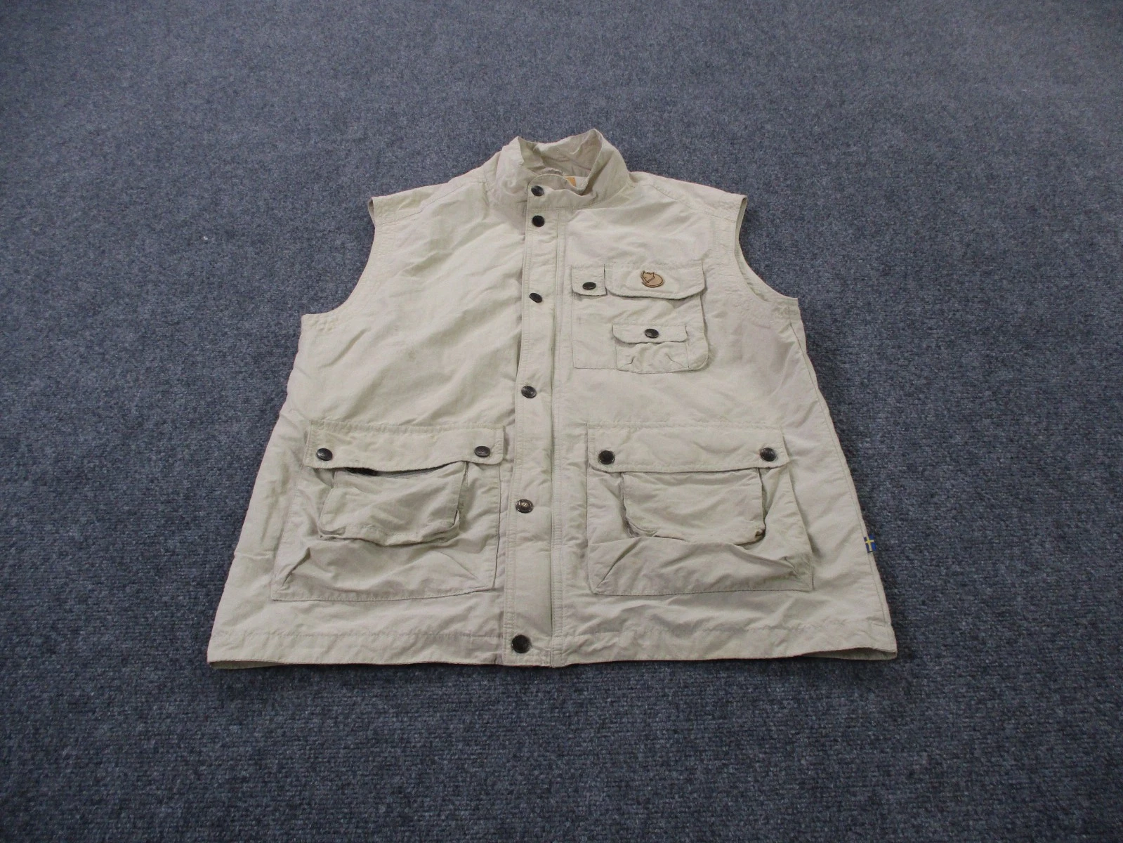 Fjallraven Vest Jacket Mens L Outdoors Hiking Cargo Utility Camping Fishing