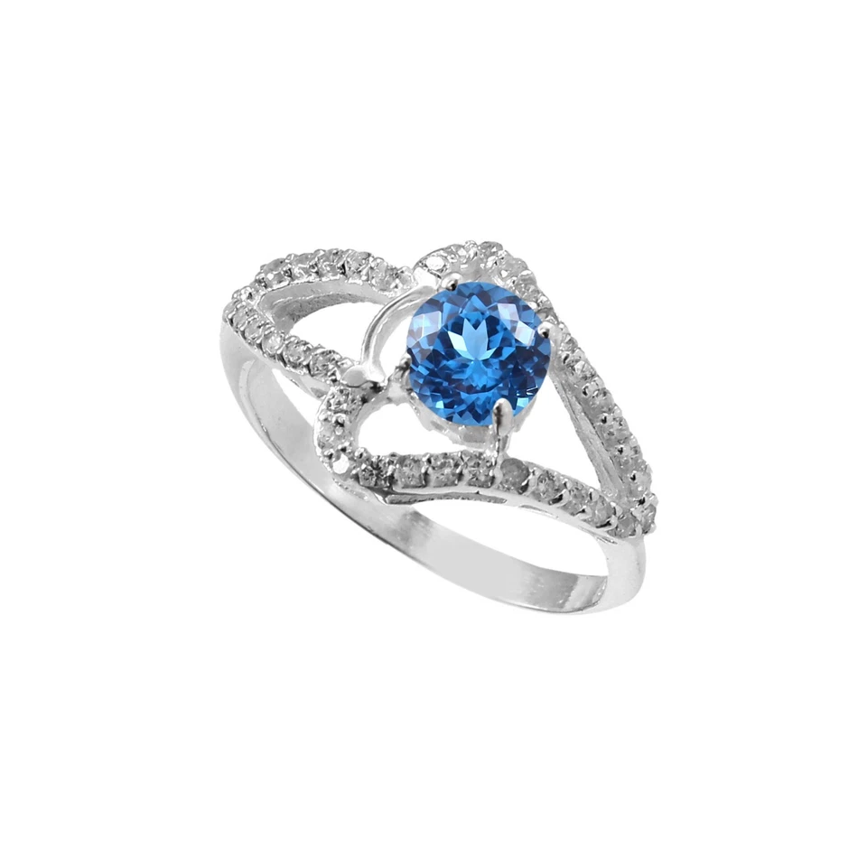 AAA Qualità 6x6 MM Blu Spinello Anello,925 Anello Argento Sterling,Compleanno - Immagine 3 di 4