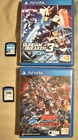 Mobile Suit Gundam Extreme Vs-Force + G. Breaker 3 PlayStation PS VITA GAMES SET
