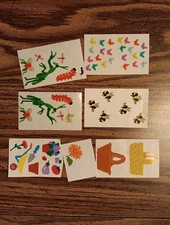 Mrs Grossmans Stickers Insects Bumblebee Gardening Basket Butterflies Vintage