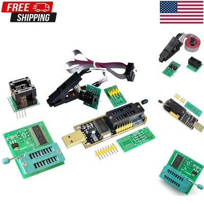 EEPROM BIOS USB Programmer CH341A + SOIC8 Clip + 1.8V Adapter + SOIC8 Adapter...
