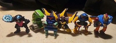 Z BOTS Action Figure lot (6) pc Vintage 1993 Galoob Micro Machines + Extra