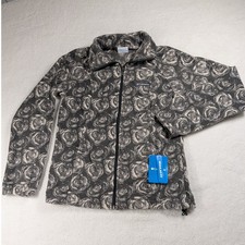Columbia Womens Benton Springs Printed Full Zip Fleece Jacket Rose Grey S Floral