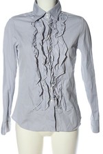 ROSSANA DIVA Langarmhemd Damen Hemd Gr. DE 36 hellgrau Casual-Look