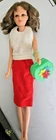 Vintage Francie Barbies Friend Doll Great Lashes And Skirt Top & Bag
