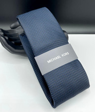 Michael Kors Men's Polyester Tie  Blue  Micro Neat  NEW MSRP: 69.50