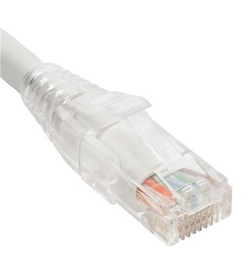 ICC PATCH CORD CAT5e CLEAR BOOT 1' WHITE ICPCSP01WH UPC 633758095129