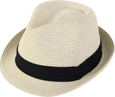 Fedora for Men Women Unisex Men's Women's Classic Manhattan Structured Gangster
