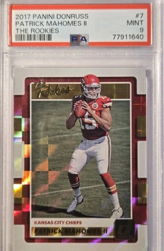 Patrick Mahomes II 2017 Panini Donruss the Rookies  #7 (RC) PSA 9