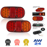 LED AnhäNger RüCkleuchten 12V Set 2 StüCk FüR LKW Traktor Blinker, Bremsleuchte