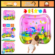 Extra Large Baby Water Play Mat, Tummy Time Toy, Mermaid Design, Infant Activity