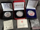 3 Coin Silver Lot 1999 & 2003 American Silver Eagles + BVI Twin Towers COA