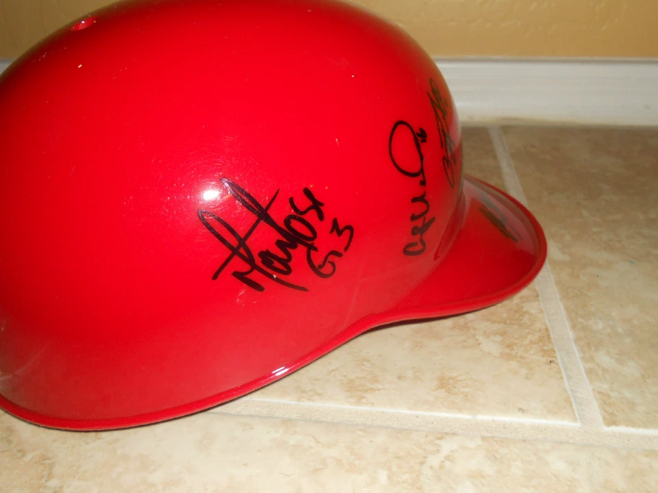 Casco firmado Springfield 2007 Cardenales de San Luis x10 Colby Rasmus PSA garantizado Foto 3 de 4