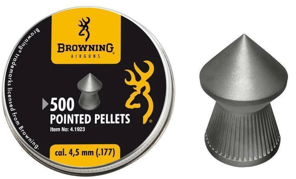 3 x 500 Browning Spitzkopf 4,5 mm Diabolos für Luftgewehr oder Luftpistole