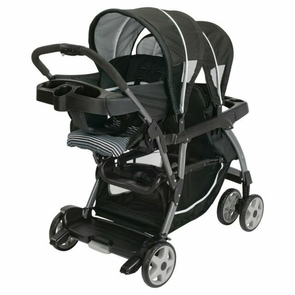 Graco Ready2Grow Click Connect LX Standard Double Seat Stroller Black