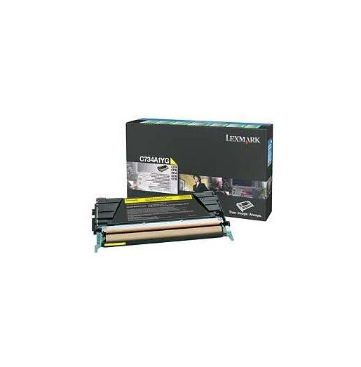 Original Lexmark Toner C734A1YG Jaune C734 C736 X734 X736 X738 Boîte Neutre - Photo 1/1