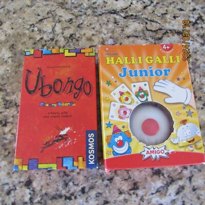 Lot 2 German Edition-Games-Ubongo-Kosmos-2015-Halli Galli Junior-Amigo-2010