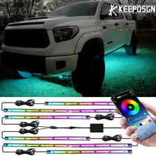 For Toyota Tundra Tacoma 6PCS RGB Underglow LED Light Kit Neon Strips Bluetooth