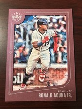 2019 Panini Diamond Kings FOTL Ronald Acuna Jr Plum Purple Framed SP Braves #40