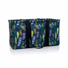 Thirty One Large utility beach laundry tote storage bag 31 gift Falling Feather