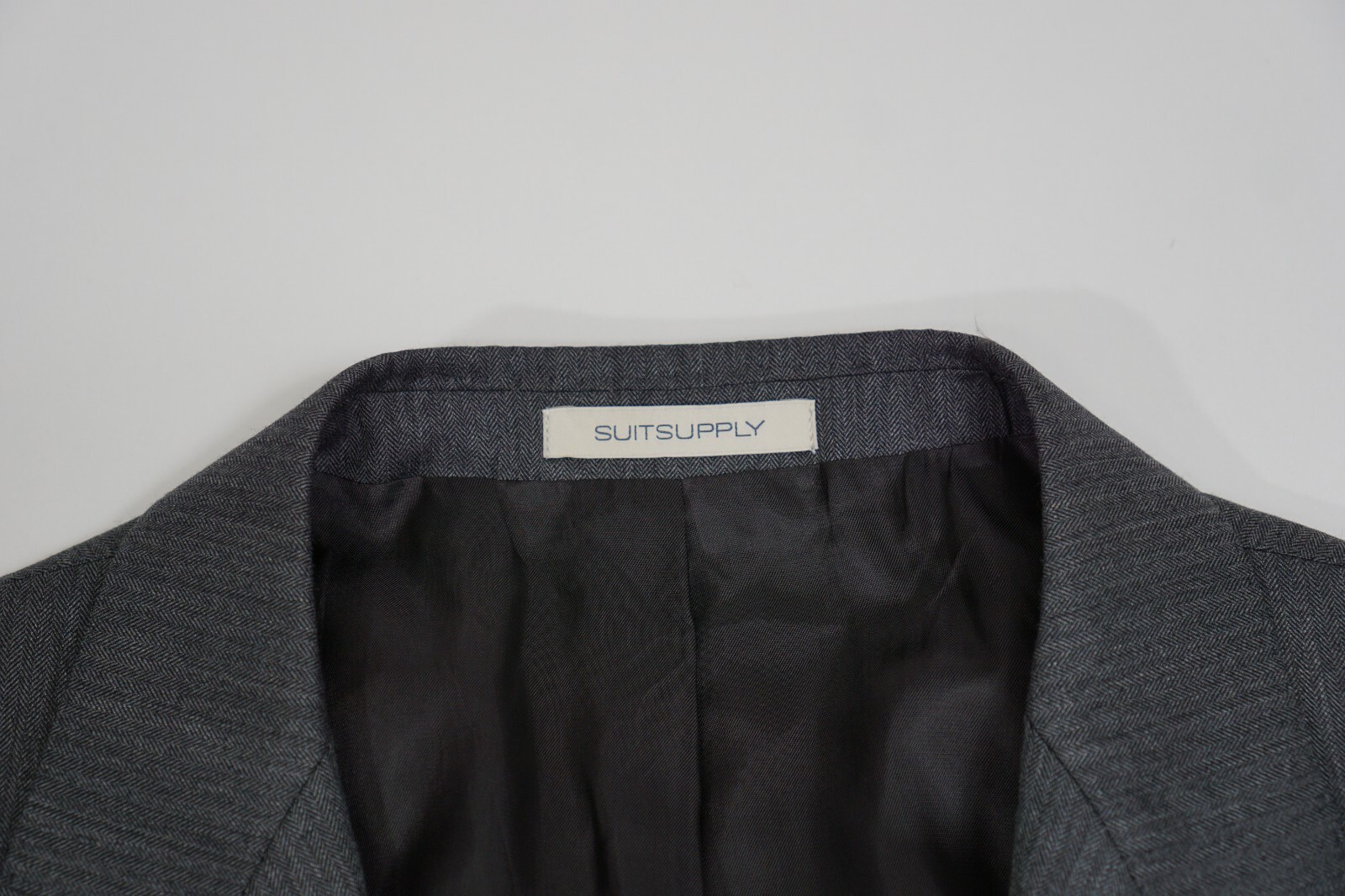 Men Suitsupply Blazer Havana Peak Jetted Grey Pure Wool S130 Size EU48 UK/US38