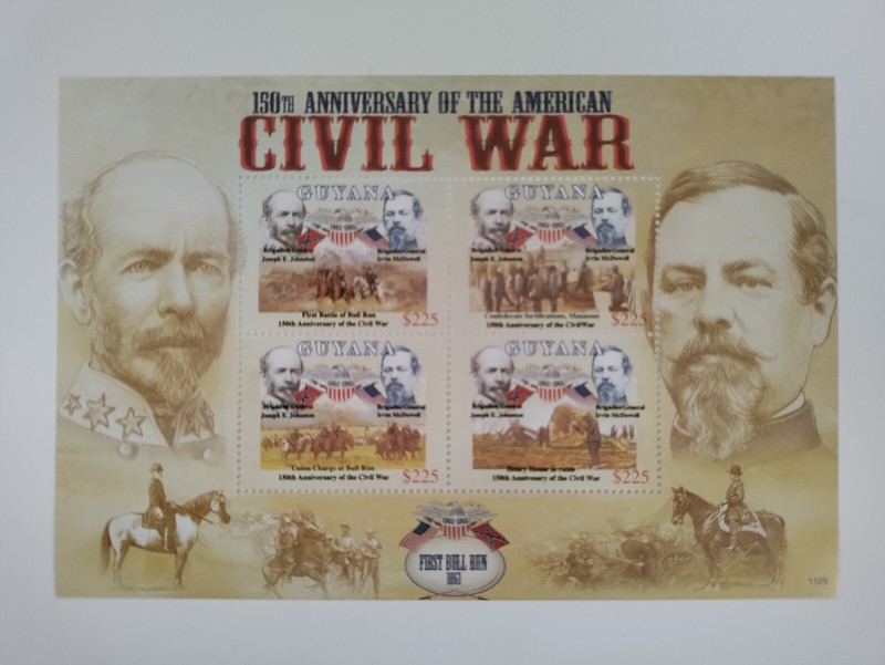 2013 Guyana Souvenir Sheet(Battle of Bull Run),MNH,OG