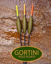 3 no. Handmade GORTINI 0.60g Heavy Margin pole fishing floats hand made set