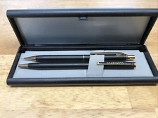 Vintage Eversharp Black Matte Pen and Pencil Set With Case Black Gold