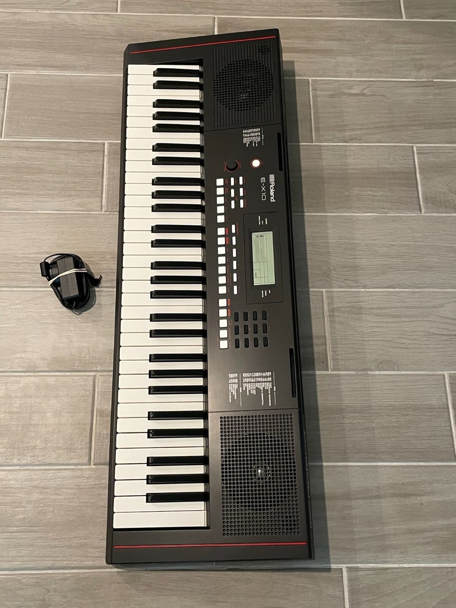 Roland E-X10 Arranger Keyboard with Music rest stand and Power