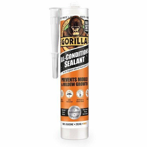 Gorilla Glue Heavy Duty Grab Adhesive Mastic Crystal Clear, Bonds