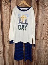 Eddie Bauer Kids 2 Piece Pajama Set Long Sleeve PJs Sleep All Day Small 7-8