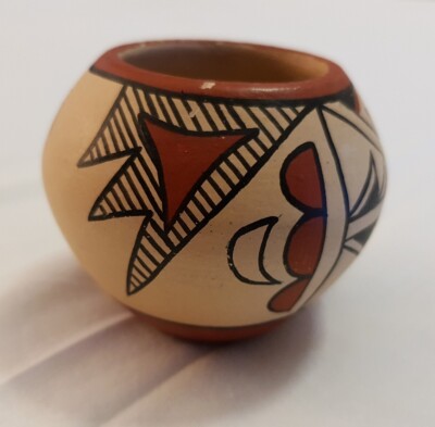 Vintage Jemez Native American Pottery By E. Sando -  Small 