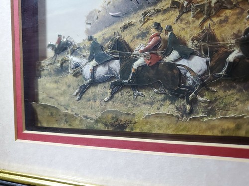 3D Decoupage of GONE AWAY by GEORGE WRIGHT Framed/ Covered by Glass Art History - Picture 7 of 10