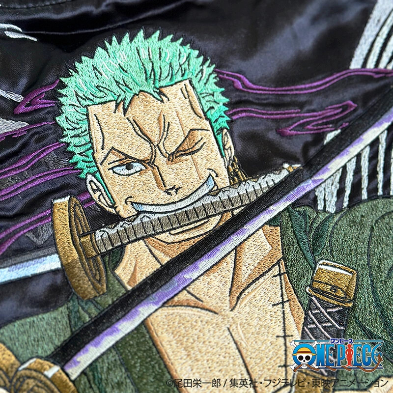 Sukajan ONE PIECE Zoro Reversible BLACK PURPLE 242005
