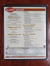 Jerry Remy Restaurant Menu Fenway Park Upper Deck bound stitched&embossed metal 