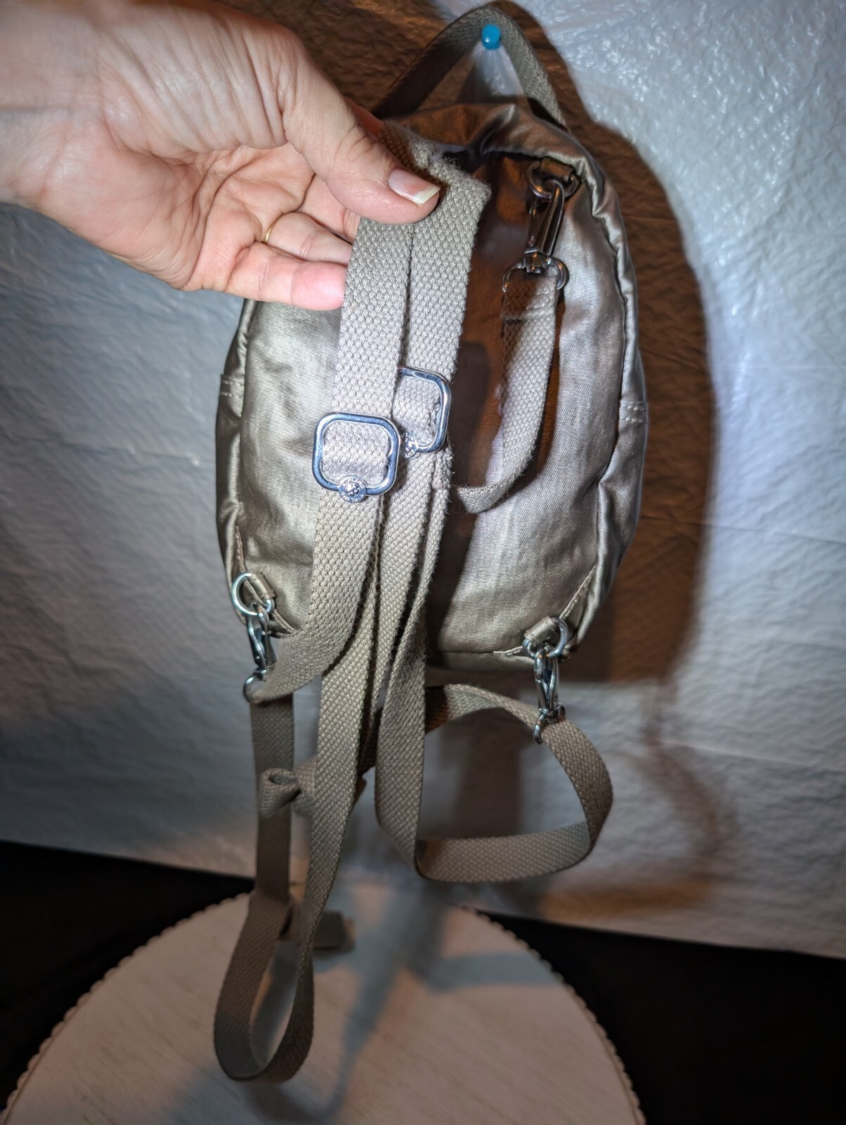 Kipling Mini Backpack Metallic Gold - image 5