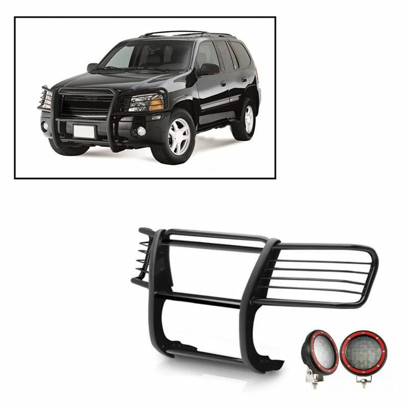 Black Horse Grille Guard Kit Black Fits 2002-2006 GMC Envoy XL | eBay