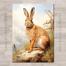 British Mammal prints: Hedgehog. Red Squirrel. A4 canvas paper / poster. Art.