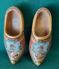 ZOCCOLI OLANDESI ARTIGIANALI IN LEGNO LAVORATO FATTI A MANO VINTAGE. AP90