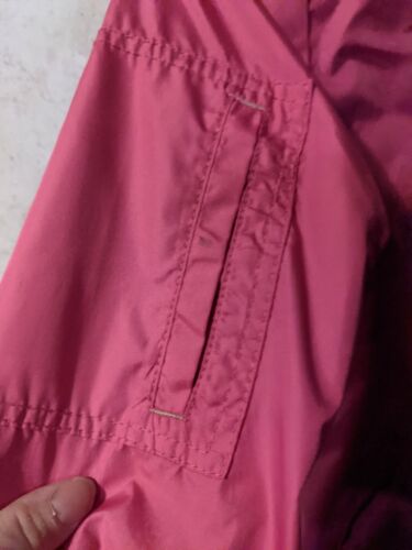 London Fog Spring Fall Lined Hooded Jacket Windbreaker Girls size 14/16 Pink Gra - Picture 3 of 11